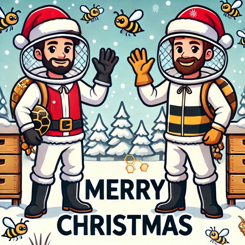 🎄🐝 Merry Christmas from Daniel & Tristan at BS Honey Bees!