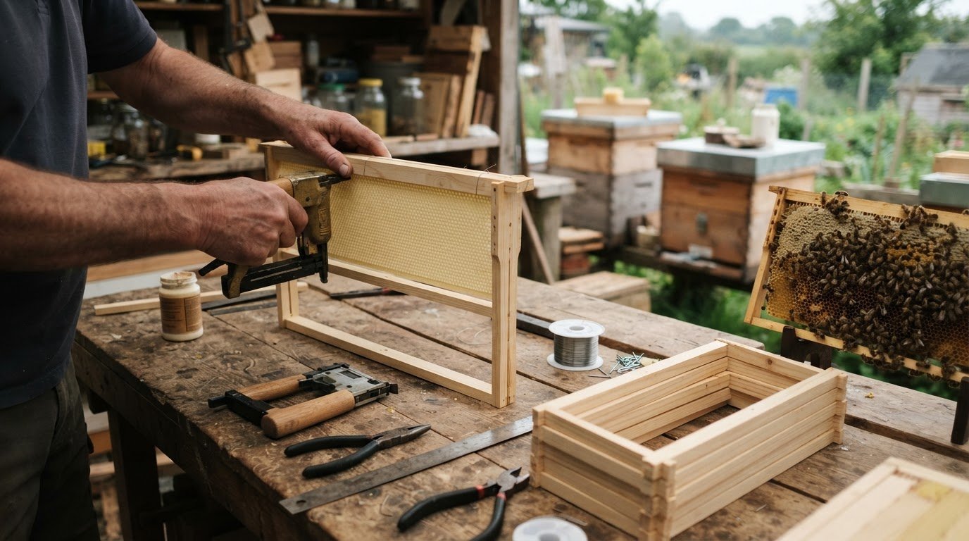 How to build your own beehive frames with wire and nails